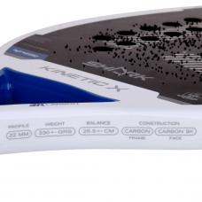 RAQUETE SHARK BEACH TENNIS KINETIC X - BRANCO/CARBONO/AZUL